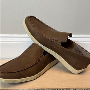 Izod Memory Foam Brown Slip-On Loafers